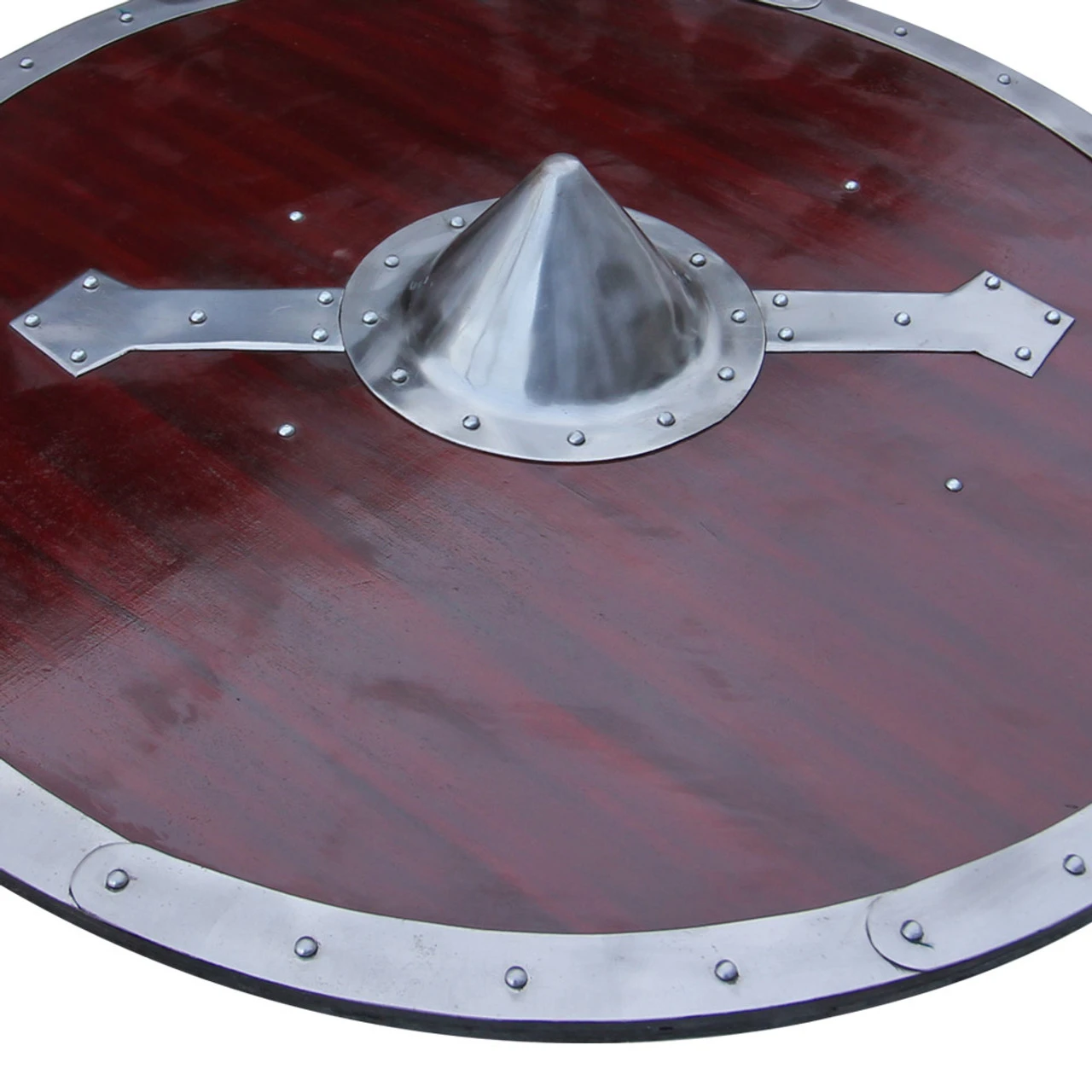 Handcrafted Viking LegacyWooden Battle Shield - Image 2