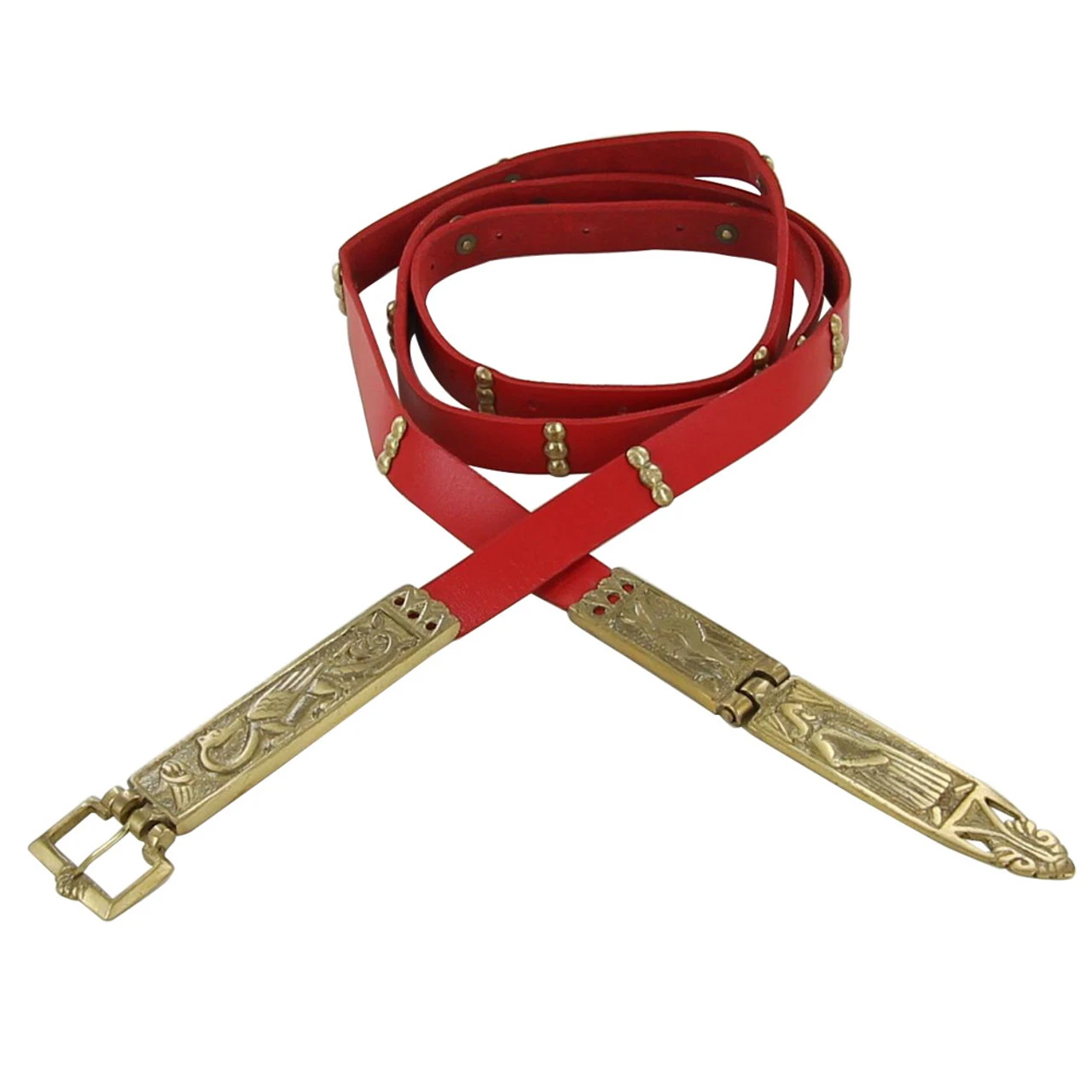 Medieval Lady In Red Leather Belt - Image 4