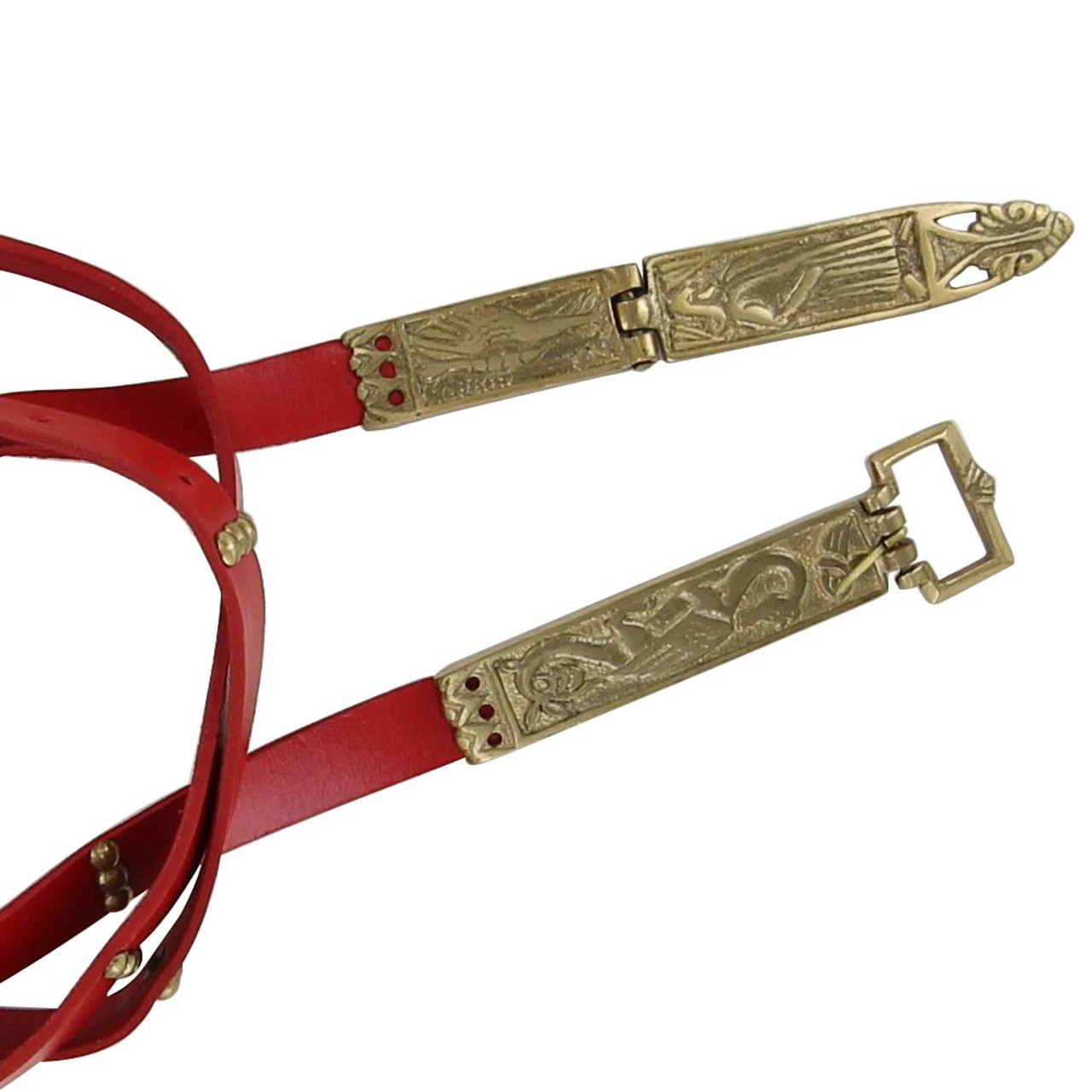 Medieval Lady In Red Leather Belt - Image 2