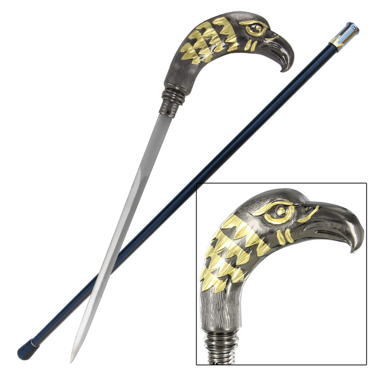 Majestic Golden Eagle Sword Cane - Image 4