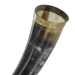 Norse Algiz Protection Handmade Drinking Horn